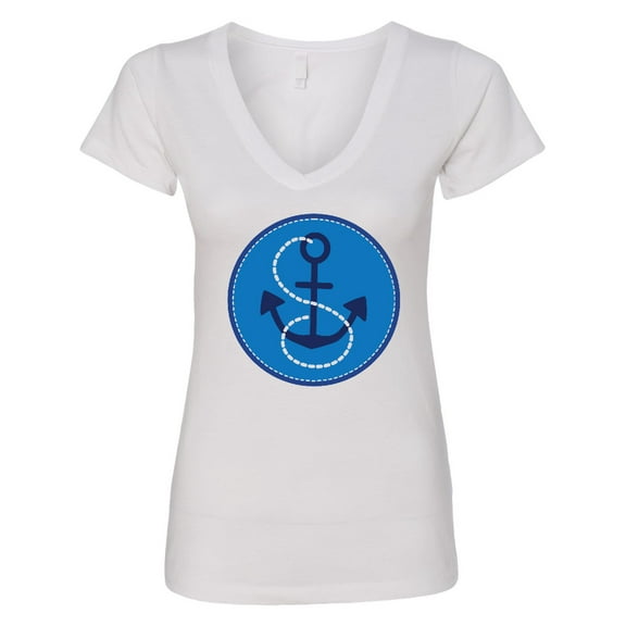 Inktastic Nautical Anchor Sailing Women's V-Neck T-Shirt