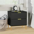 thumbnail image 6 of WIAWG Modern Nightstand with Drawer, End Table, Black, Set of 2, 6 of 7