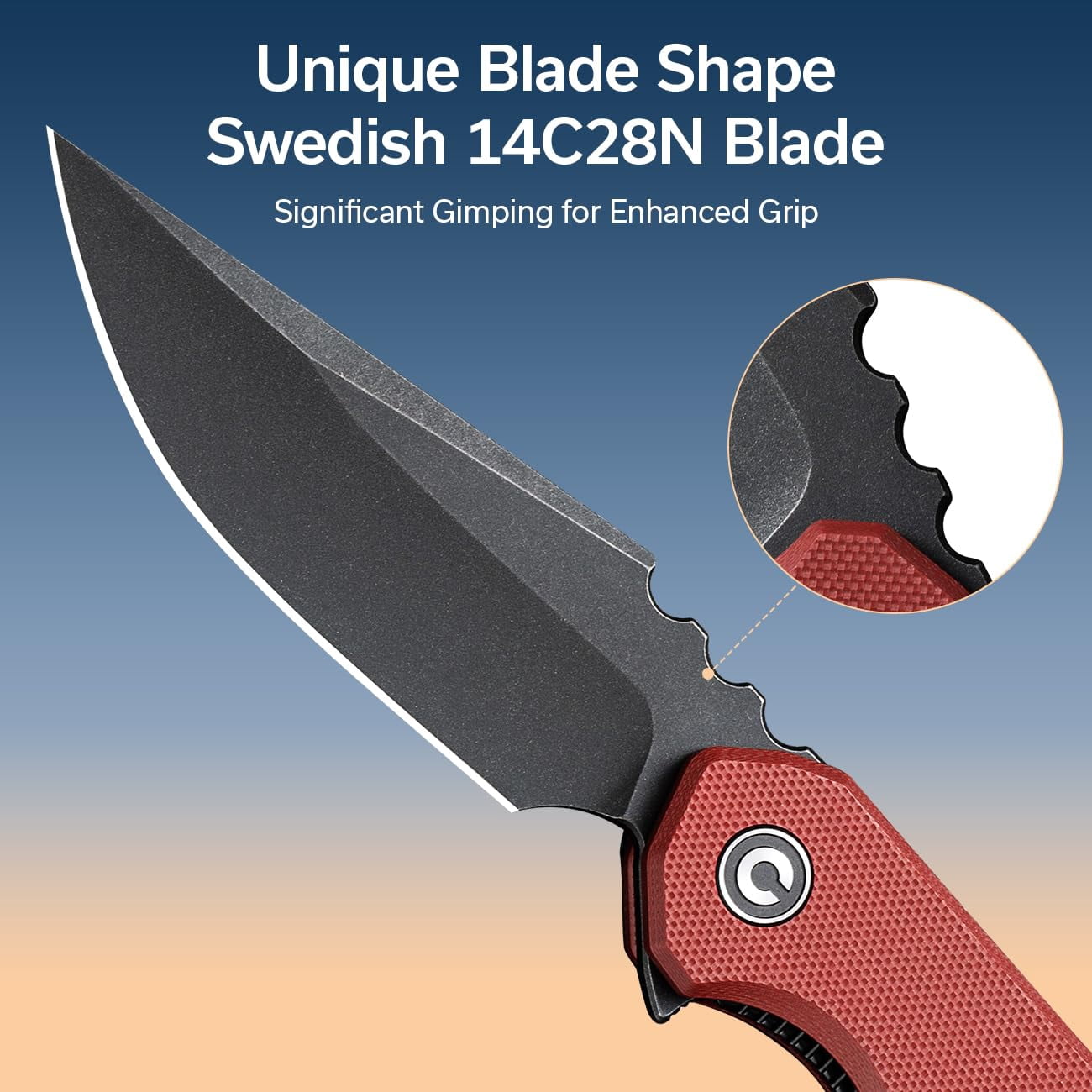 CIVIVI Bluetick Folding Pocket Knife with 3.47" 14C28N Blade G10 Handle C23050-2