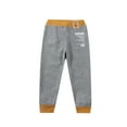 thumbnail image 2 of Ahuyic Long Pants for Kids,Boys Girls Solid Color Thermal Underwear German Fleece Lined Thickened Seamless Color Block Pants for Winter Warmth,6 Years Gray, 2 of 3