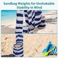 thumbnail image 6 of Simenmax 6x6ft Beach Cabana, Large Beach Canopy with Side Wall, UPF 50+ Protection Easy Setup Beach Tent Sun Shelter, Portable Beach Tent for Whole Family, Dark Blue, 6 of 8