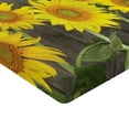 thumbnail image 2 of Ambesonne Garden Fitted Sheet, Helianthus Sunflowers, Twin XL Size, Brown Yellow Green, 2 of 3