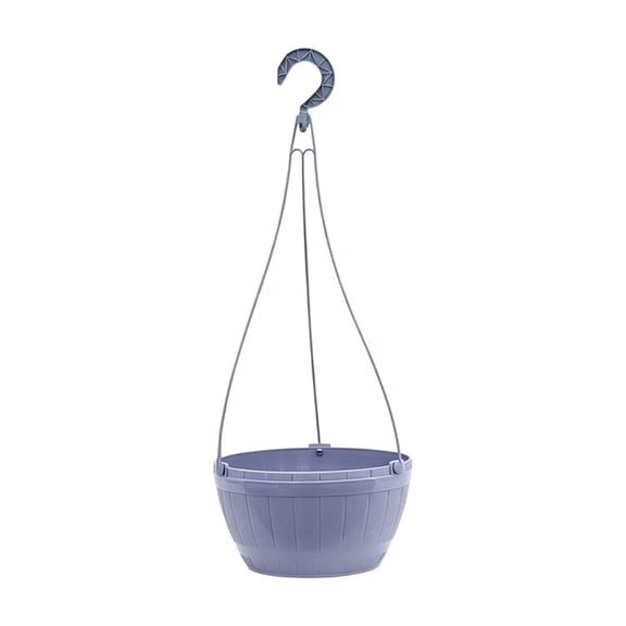 Mecorevxz Outdoor Metal Hanging Planters Basket Hanging Baskets for Chain Round Wire Flower Holder for Garden, Patio, Deck, Porch(Gray)