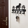 thumbnail image 3 of VMWMSSR Dog Paw Print Metal Hook, 5 Hooks Entryway Organizer, Durable Coat Rack For Leash Towel Key Hanging(Black-27X12.5Cm), 3 of 5