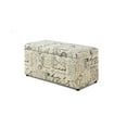 thumbnail image 1 of Pemberly Row Ottoman de Rangement Vintage à Motif Français en Beige, 1 of 2