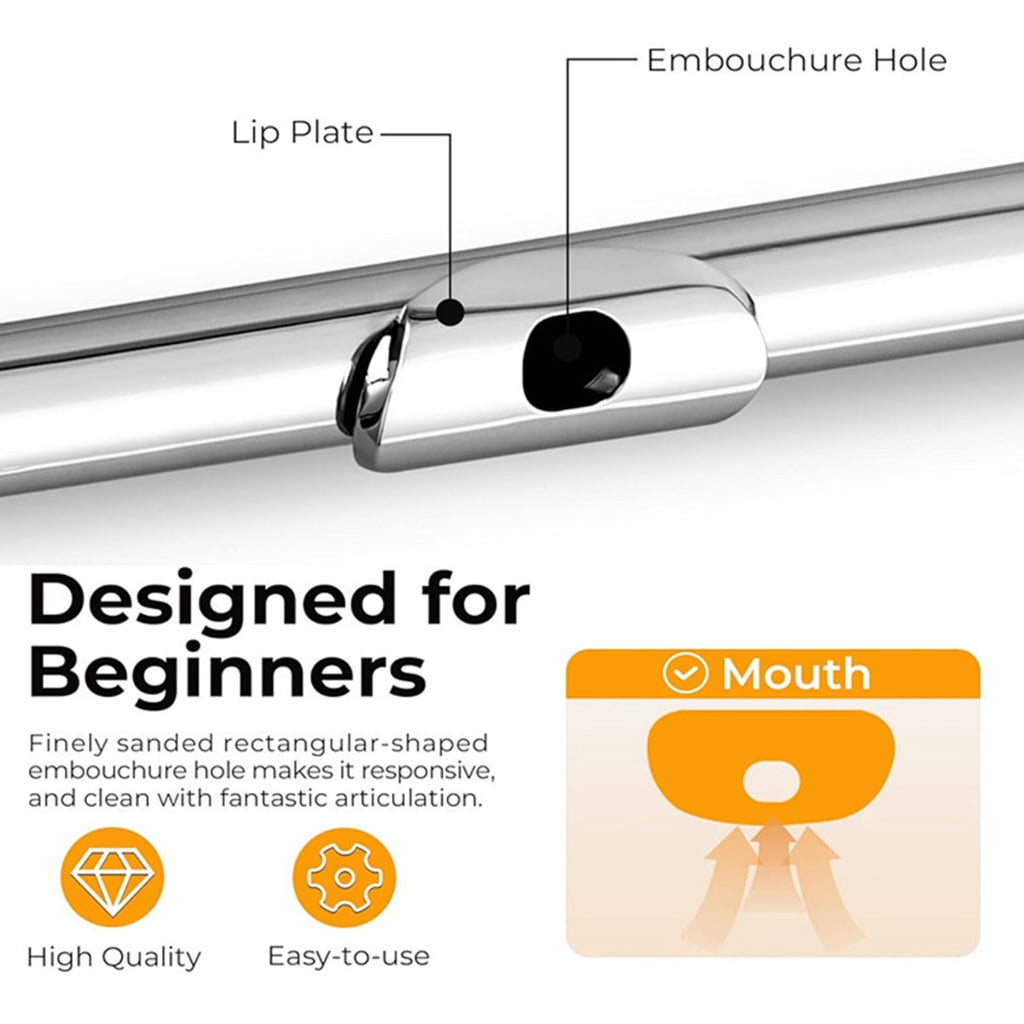 Ergonomic Layout 16 Closed Hole C Keys Flute Ensuring Comfortable for Extended Practice