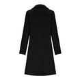 thumbnail image 6 of jtjvou Women's Plus Size Wool Dress Coat Double Breasted Pea Coats Long Trench Coat Black L, 6 of 7