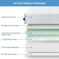 thumbnail image 4 of 10 inch Twin Size Green Tea Memory Foam Mattress ,Gel Memory Foam Mattress in a Box, Medium, White, 4 of 6