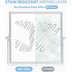 Petit WhiteBoard avec Stand 10" X 10", ARCOBIS Magnetic Double-Sided Dry Effase White Board Easel pour les étudiants de bureau Home Office