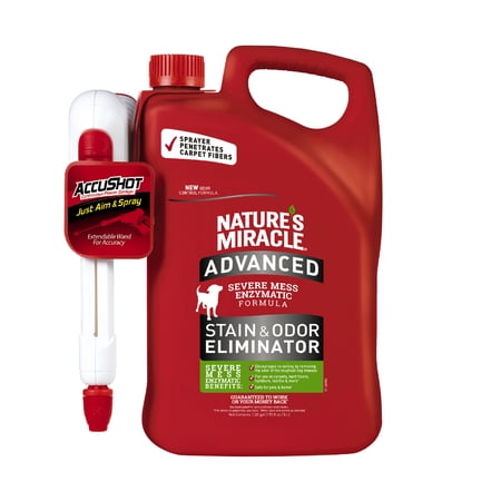 Nature's Miracle Advanced Dog Stain & Odor Eliminator AccuShot Continuous Power Sprayer, 1.33 gallons