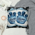 thumbnail image 2 of GOSMITH  Cute  Christmas Throw Pillow Covers Gnome Snowman Decorative Holiday Pillow Case Cushion Cover  for Indoor Home Bedroom Sofa Couch Xmas Decor Blue, 2 of 5