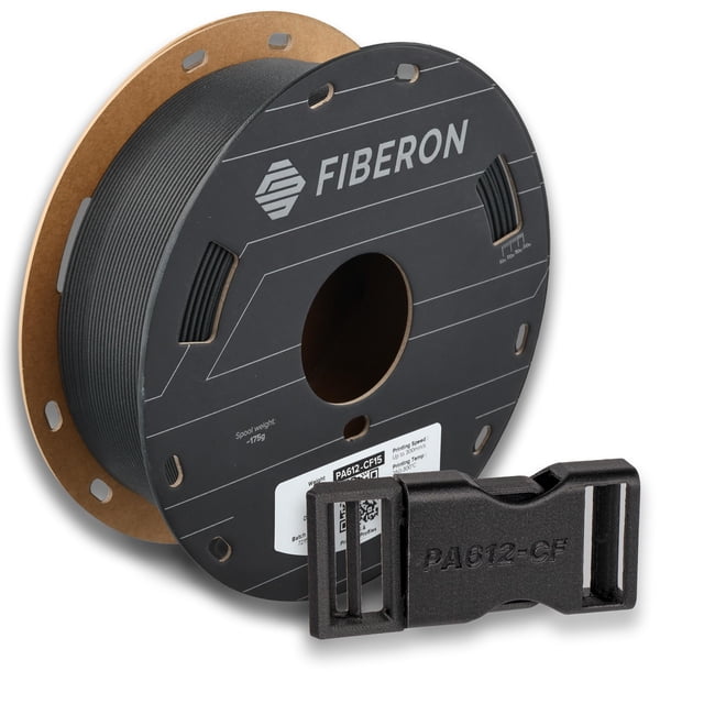 Polymaker Fiberon PA612-CF Fibre de Carbone Filament de Nylon 1.75mm Noir 0.5kg, Fiberon PA612-CF Nylon Résistant & Faible Humidité Sensible 1.75mm Impression 3D