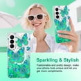 thumbnail image 3 of CASEFIV for Samsung Galaxy S26 Plus Case,Cute Butterfly Pattern Magnetic Phone Cover Translucent Slim Protective Case for Women Girls,Green Butterfly, 3 of 7