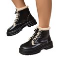 thumbnail image 4 of Zapatos para mujer, de moda, informales, con forro polar, cálidos, con banda elástica, botas de nieve, para correr, botas vaqueras., 4 of 8