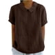 thumbnail image 1 of Vestidos Casuales Para Mujer, Blusas De Mujer De Moda Camisa de lino lisa de verano para mujer, con cuello de muñeca y solapa suelta, bonita, 1 of 6