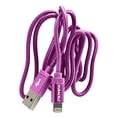 thumbnail image 2 of ESI Cases DURALE2142 3 ft. Lightning Fabric Cable, Purple, 2 of 2