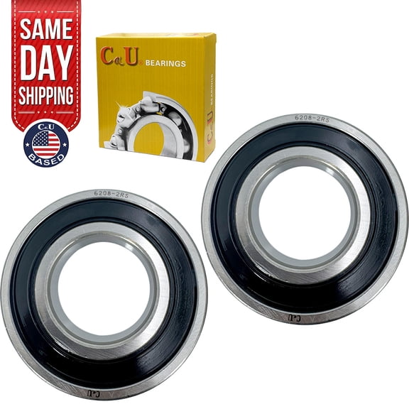 2Pcs CKU 6208-2RS Deep Groove Ball Bearing 40×80×18mm Double Rubber Sealed
