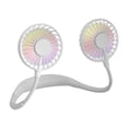 thumbnail image 1 of Ventilador de cuello portátil ligero, aire acondicionado, súper silencioso y recargable por USB, rotación de 360°, luces LED de colores, tiempo de trabajo prolongado, regalo ideal para el verano (1, 1 of 5
