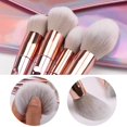 thumbnail image 3 of Makeup Brushes Premium Synthetic Foundation Powder Concealers Eye Shadows Makeup 10 Pcs Brush Set, Rose Gold, 3 of 6