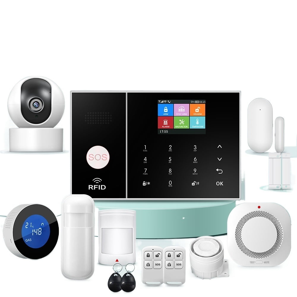 Security Alarm System for Home GSM Wifi Tuya Smart Life App Control Burglar Alarm Kit with Door Sensor ,Multifunctional Home Automation System