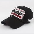 thumbnail image 2 of Hats for Women Unisex Washed Embroidery Baseball Cap Casual Street Dance Hat Black One Size, 2 of 4