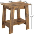 thumbnail image 6 of Riedhoff Wooden End Table, with 2-Layer Storage Shelves, 15.51 x 11.81 x 18.98", 2 Piece, Brown, 6 of 6