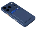 thumbnail image 1 of Case for iPhone 17Promax with Card Holder[with 2X Screen Protectors] Full Camera Protection, Shockproof Slim Wallet Design, for Women Men,Blue, 1 of 5