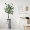 thumbnail image 3 of Artificial Tree in Modern Planter, Fake Eucalyptus Silk Tree for Indoor and Outdoor Home Decoration - 66" Overall Tall (Plant Pot Plus Tree), 3 of 4
