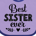 thumbnail image 4 of Inktastic Best Sister Ever Gift Girls Baby Bib, 4 of 4