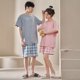thumbnail image 2 of Conjunto de pijamas a juego para hombre y mujer, ropa de dormir de algodón, informal, para el hogar, 2 of 4