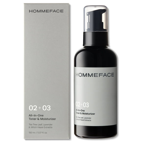HOMMEFACE All-in-One Face Toner & Moisturizer for Men, Lightweight, Alcohol-Free, After Shaving, for Dry, Combination & Oily Skin, 5.07 fl. oz.