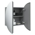 thumbnail image 3 of vidaXL Armoire de Salle de Bain avec Miroir Rond & LED Gris 47x47x17.5 cm, 3 of 5