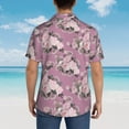 thumbnail image 3 of Lsque Rose Flowers pattern Hawaiian Shirt for Men, Unisex Summer Beach Casual Short Sleeve Button Down Shirts-3X-Large, 3 of 9