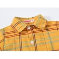 thumbnail image 3 of Diufon 1-7years Boys and Girls Kids Shirt Plaid Print Lapel Button down Outwear Spring Color Block Coat (4-5 Years, Yellow), 3 of 8