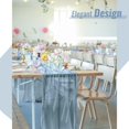 thumbnail image 5 of YMHPRIDE 35" x 157" Cheesecloth Dusty Blue Table Runner, 6 Pack, 5 of 7