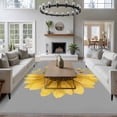 thumbnail image 3 of Yellow Sunflowers Area Rugs 5'x8', Washable Small Throw Rugs for Classroom Bedroom, Floral You Are My Sunshine Grey Quotes Indoor Outdoor Rug Non-Slip Low Pile Carpet Runner Reversible Floor Mats, 3 of 8