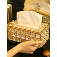 thumbnail image 4 of Caja de pañuelos de cristal - Caja de almacenamiento de servilletas de escritorio para sala de estar, 4 of 7