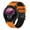Orange-Black, variant on For Garmin Forerunner 255 Music 22mm Perforated Two-color Silicone Watch Band