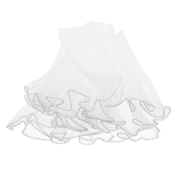 LIFKOME White Wrinkled Wavy Mesh Tulle for Bouquet Wrapping, 27cm