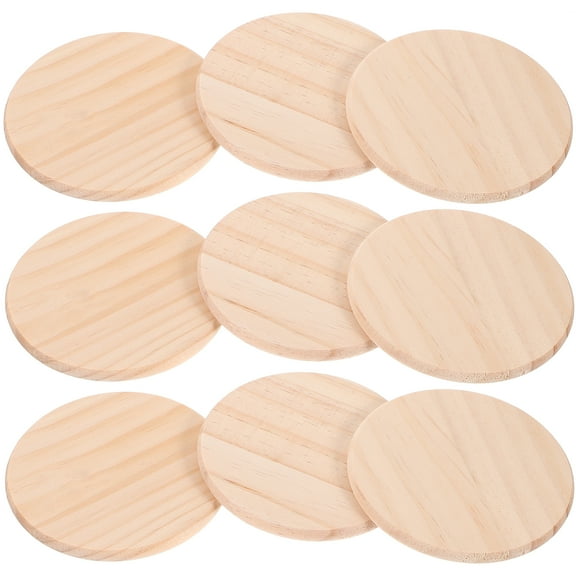 Table Coasters for Drinks Wooden Crafts Bulk Chips Blank Insulation Pads