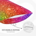 thumbnail image 5 of Queen Size Pillow Cases with Colorful Glitter Design - Envelope Closure for Easy Use - Resists Shrinkage and Fading, 5 of 5