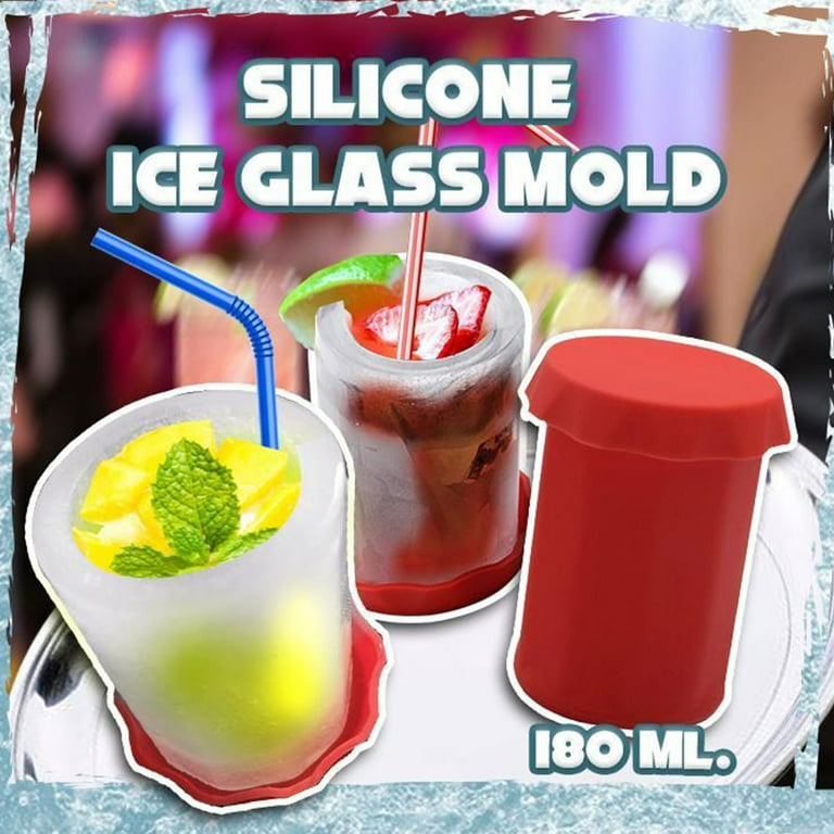 4 Hole Round Clear Ice Ball Mold Box Silicone Whiskey Summer Tool