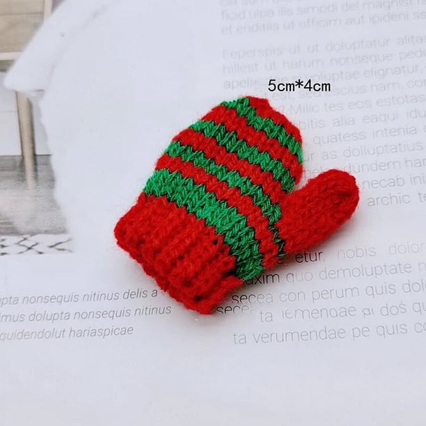 Mini bufanda tejida de 10p, calcetines, bufanda para muñeca, broche, alfileres para suéter, insignia, Collar, ropa, accesorios para muñecas, manualidades DIY, adornos de Navidad