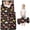 Fireman and Helicopter Black Pattern, variant on Fireman and Flame White Pattern Teens Toddler Nap Mat with Pillow, Sleeping Mat Bag for Preschool Daycare 59"x22"