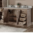 thumbnail image 5 of InFurniture WK8160-CW TOP 60 in. Solid Recycled Fir Double Sink Vanity With Carrara White Marble Top-No Faucet, 5 of 5