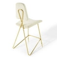thumbnail image 6 of Modway Ponder Bar Stool Performance Velvet Set of 2 in Ivory, 6 of 9