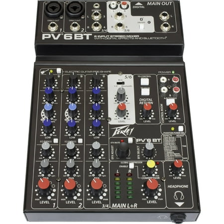 PEAVEY PV 6 BT 120US 2-CH BLUETOOTH CAPABLE STUDIO MIXER WITH 3-BAND EQUALIZER price history on PriceWatchPro