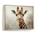 thumbnail image 2 of Designart "Elegance Of The Classic Beige Giraffe" Animals Giraffe Floater Framed Canvas Wall Art, 2 of 5