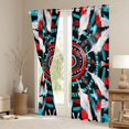 thumbnail image 3 of Manfei Boys Girls Bohemian Aztec Feather Curtains Pack of 2 (42x84 Each),Exotic Style Curtains Blackout,Black Red Teal White Bedroom Curtains,Microfiber Bedroom Decor, 3 of 6
