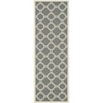 thumbnail image 5 of SAFAVIEH Courtyard Ariel Geometric Indoor/Outdoor Area Rug, Anthracite/Beige, 4' x 5'7", 5 of 10